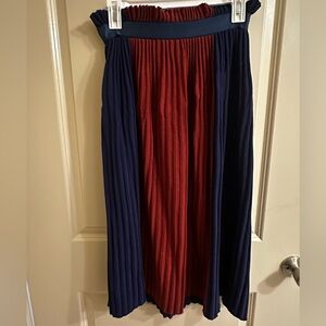Red and Blue Knit Skirt